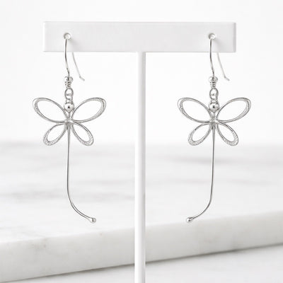 Sterling Silver Butterfly Dangle Earrings – Stamped 925, Nickel & Lead Free