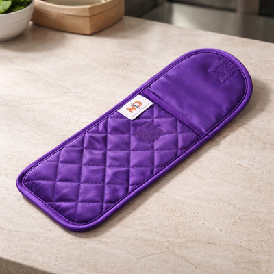 Quilted Satin Soft Eyeglass Case, Dark Purple (with no front bow)