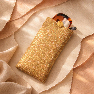 Cotton Soft Eyeglass Case, Gold