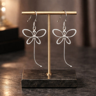 Sterling Silver Butterfly Dangle Earrings – Stamped 925, Nickel & Lead Free