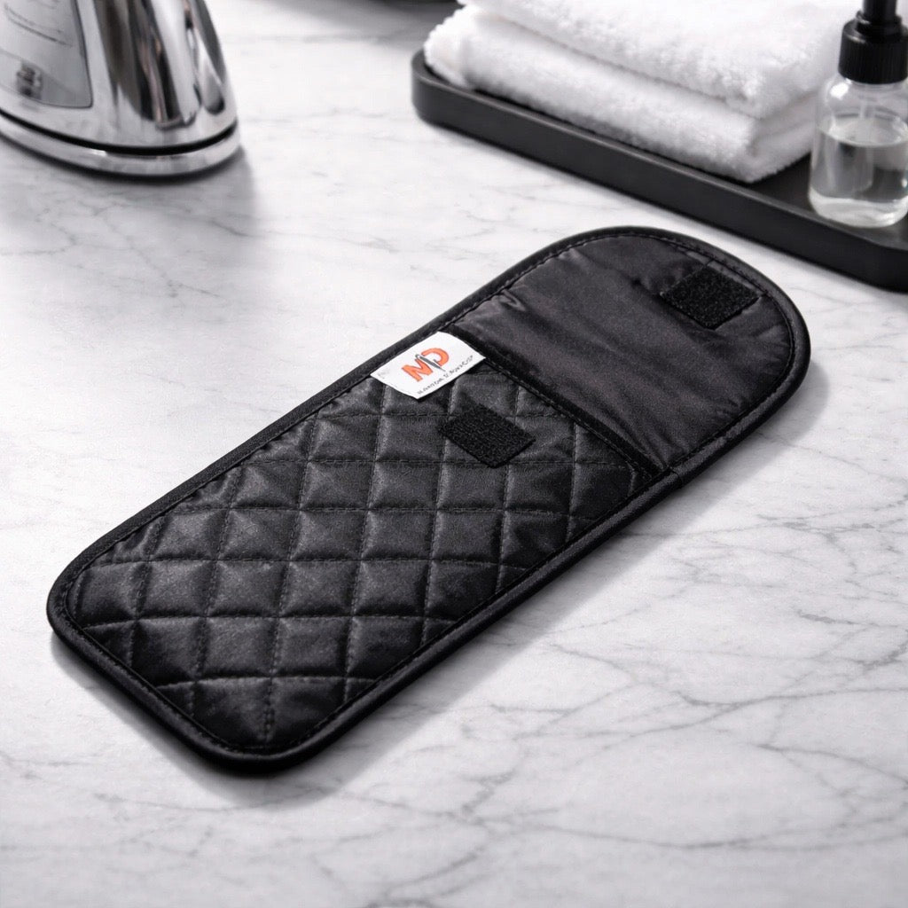 Quilted Satin Soft Eyeglass Case, Black (with no front bow)
