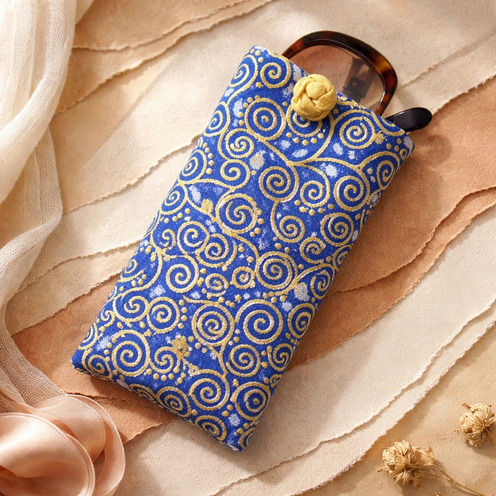 Cotton Soft Eyeglass Case, Navy Blue
