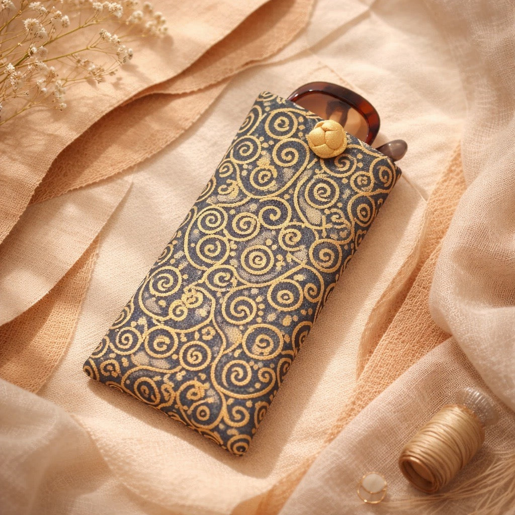 Cotton Soft Eyeglass Case, Gray