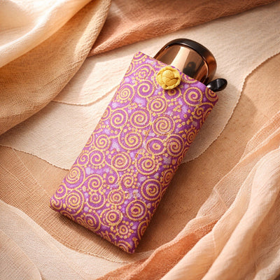Cotton Soft Eyeglass Case, Purple