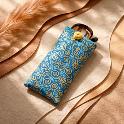 Cotton Soft Eyeglass Case, Turquoise