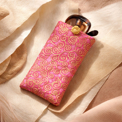 Cotton Soft Eyeglass Case, Fuchsia Pink