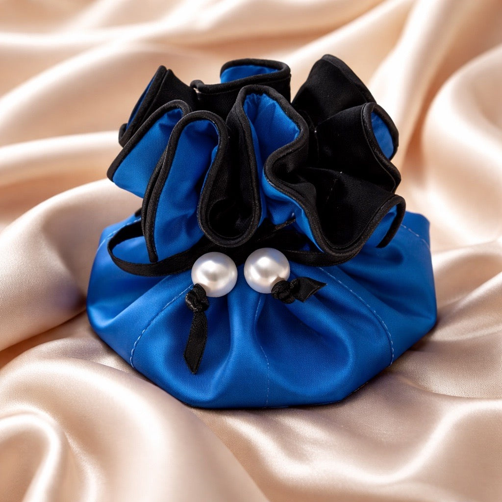 100% Dupioni Silk Drawstring Jewelry Pouch