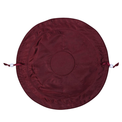 Drawstring Premium Satin 2-in-1 Jewelry Pouch with 16 Interior Pockets, Maroon