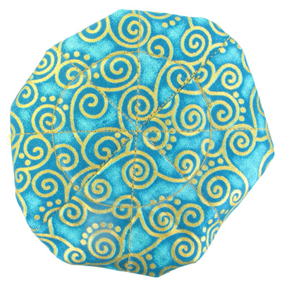 Handmade Cotton Raw Thai Silk Jewelry Pouch | Travel Organizer, Braided Drawstring Bag, Swirl Design