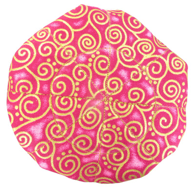 Handmade Cotton Raw Thai Silk Jewelry Pouch | Travel Organizer, Braided Drawstring Bag, Swirl Design
