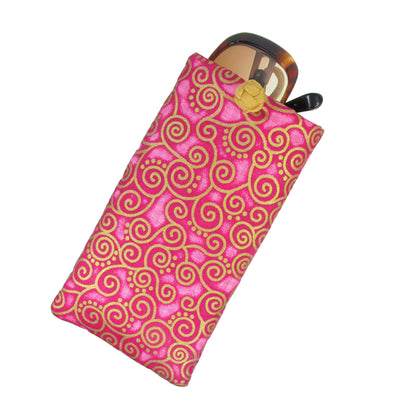Cotton Soft Eyeglass Case, Fuchsia Pink