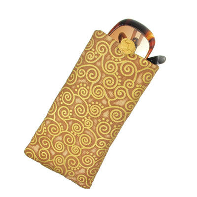 Cotton Soft Eyeglass Case, Gold